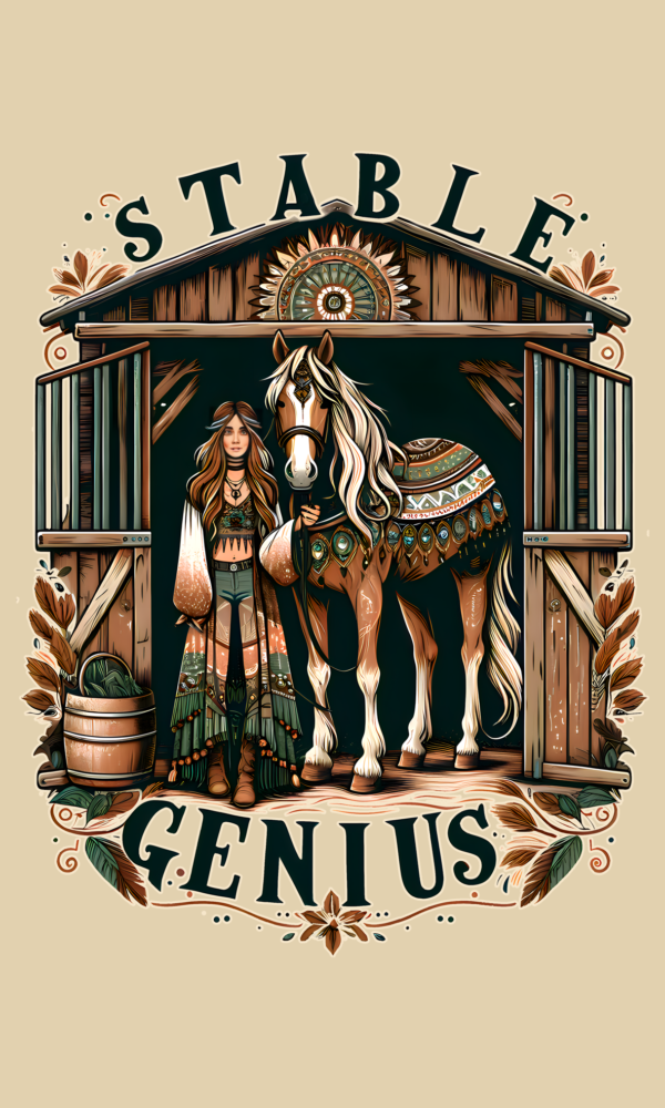BOHO Stable Genius Horse T-Shirt