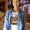 Pure Bliss Horses in a Barn Tshirt
