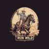 Run Wild Detail Western Shirt Design