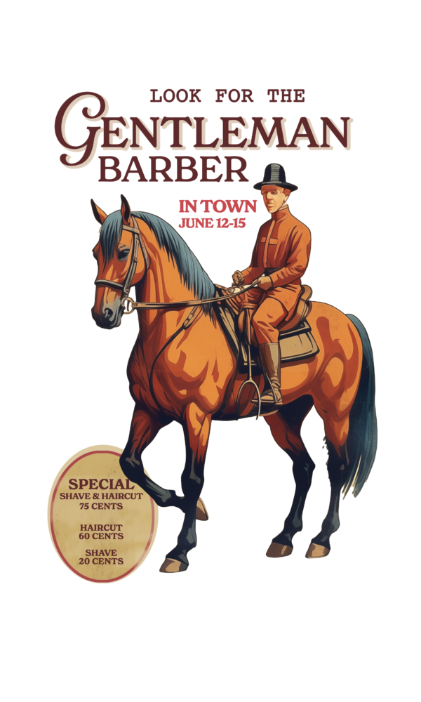 VINTAGE GENTLEMAN BARBER WESTERN SHIRT